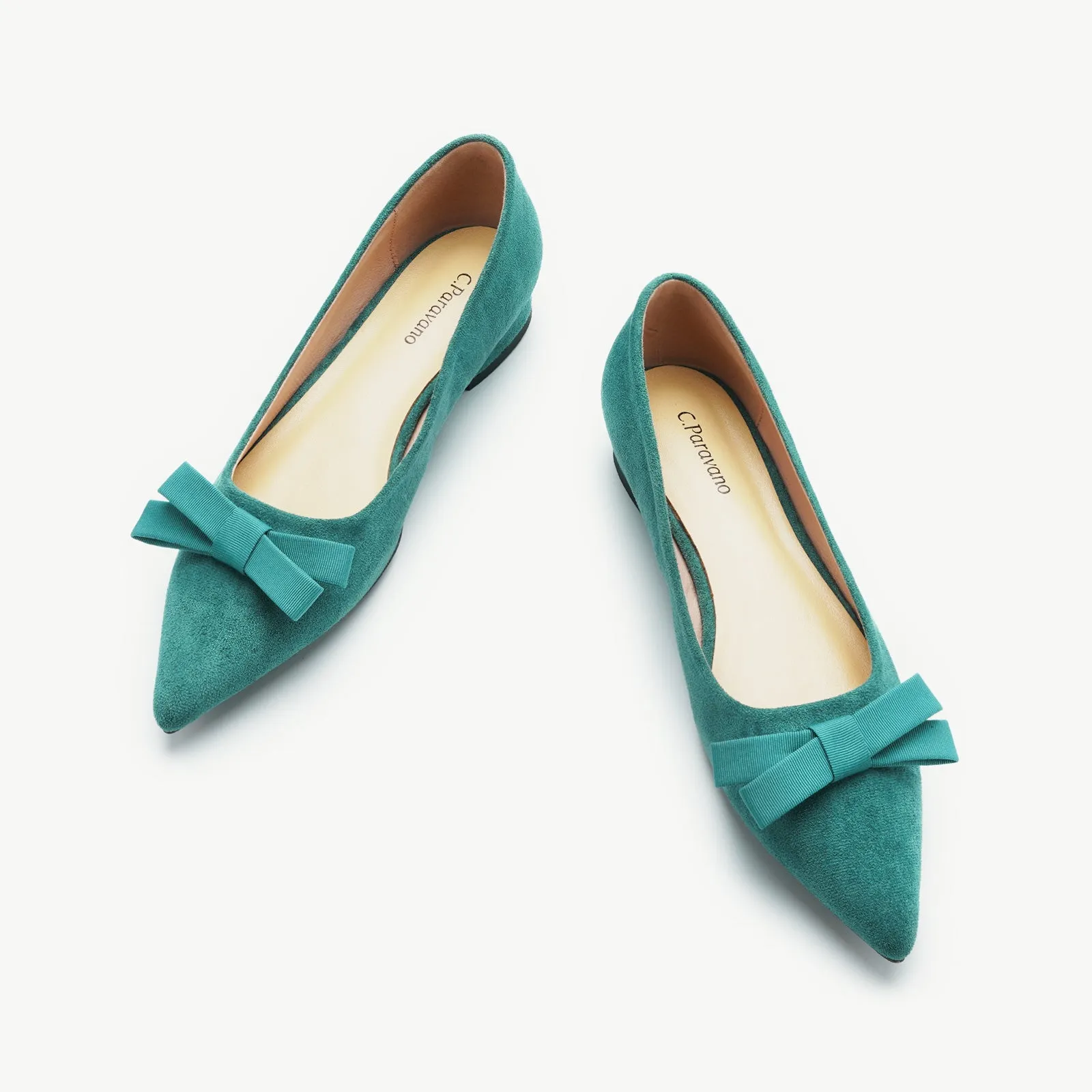 Bowknot Suede Flats (Aida) Blue