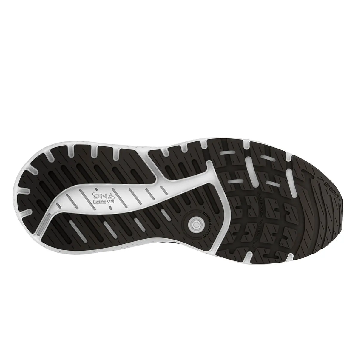 Womens Brooks Ariel GTS 23 Running Shoes in Black, Grey, and White
