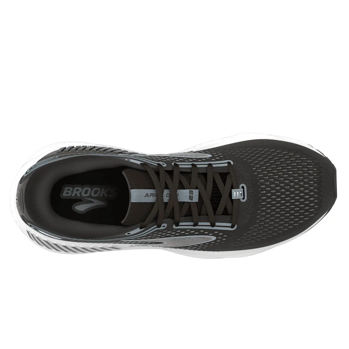 Womens Brooks Ariel GTS 23 Running Shoes in Black, Grey, and White