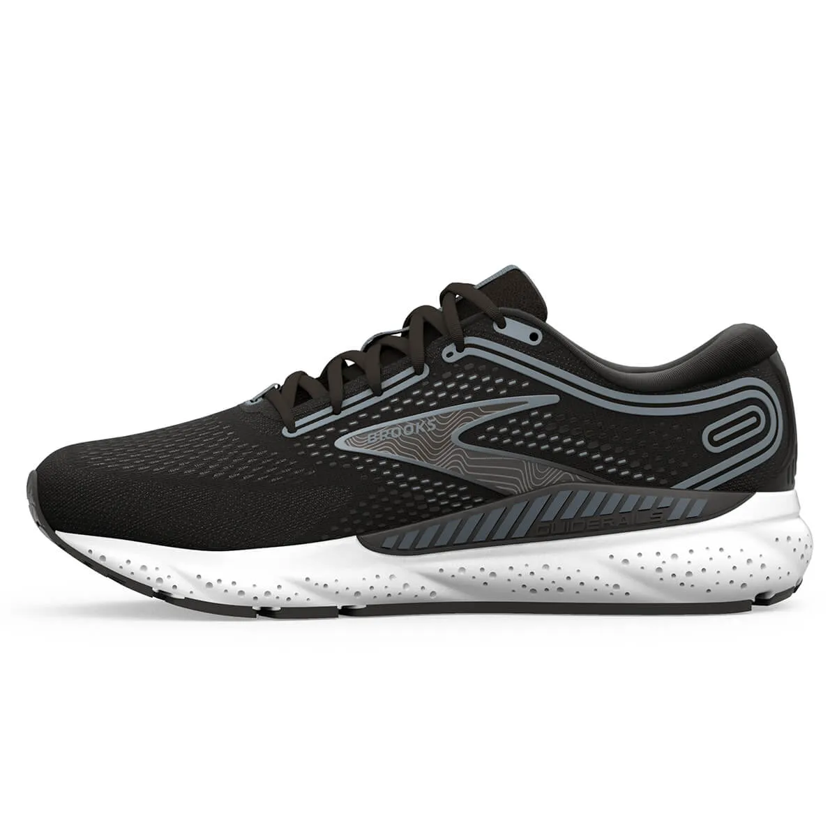 Womens Brooks Ariel GTS 23 Running Shoes in Black, Grey, and White