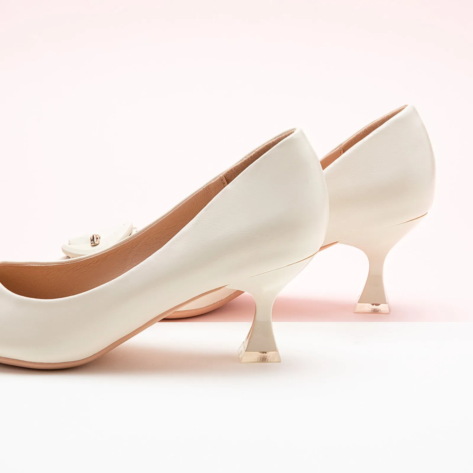 C Buckle Kitten Heel Women Pumps