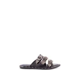 Darcy slip on 3 buckles strap sandal