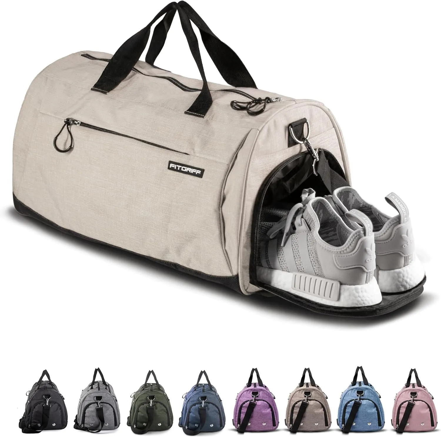 Fitgriff? Gym Bag for Men & Women with Shoe & Wet Compartment - Duffle Bag for Travel, Sports, Fitness & Workout