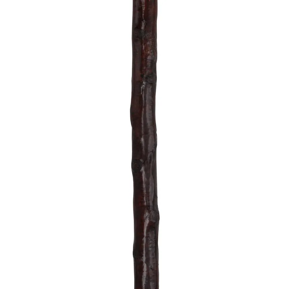 Genuine Blackthorn Wood Derby Walking Cane With Beech wood Handle and Silver Collar