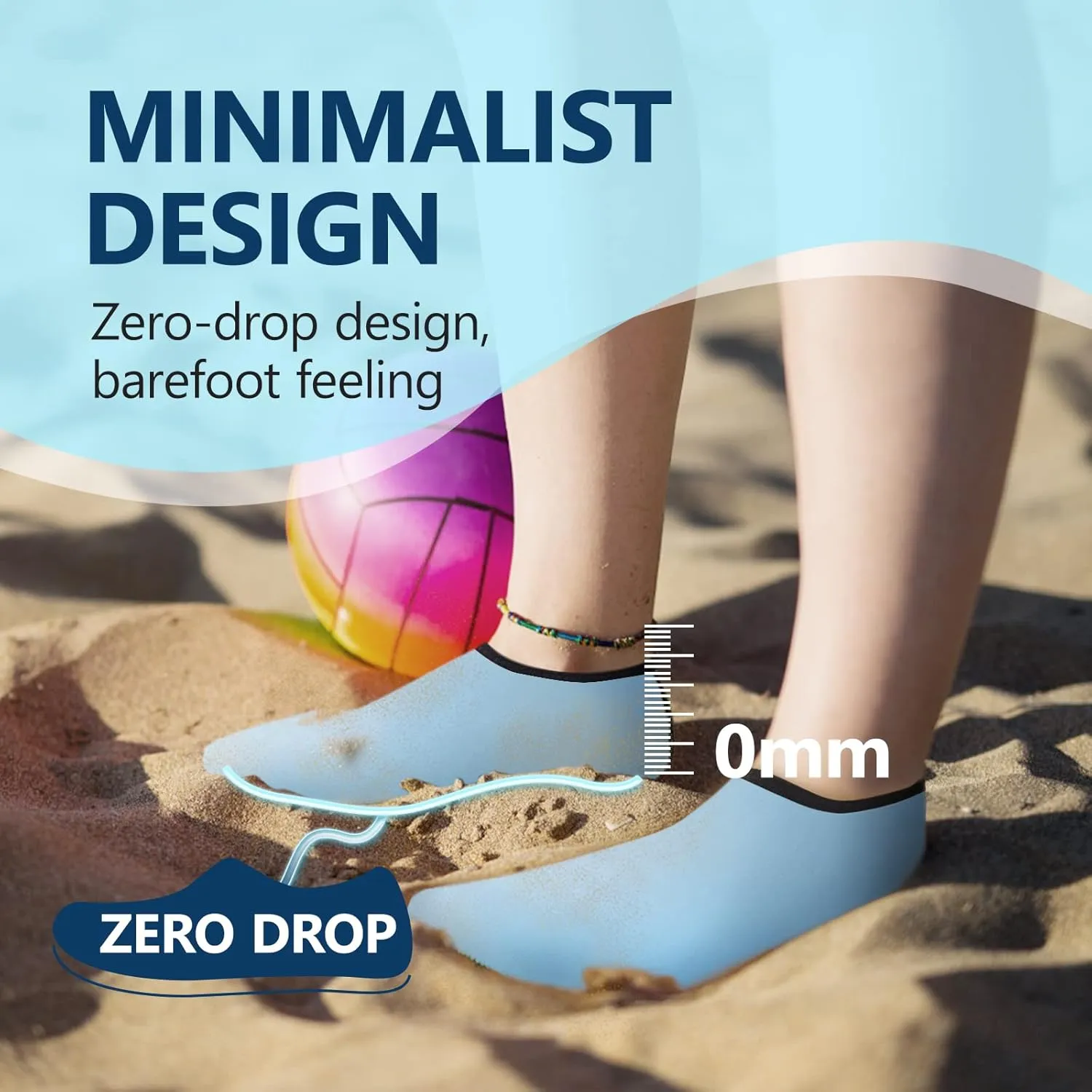 JACKSHIBO Water Shoes for Women Men Swim Shoes Water Socks for Cruise Essentials Swimming Aqua Beach Pool Yoga Surf