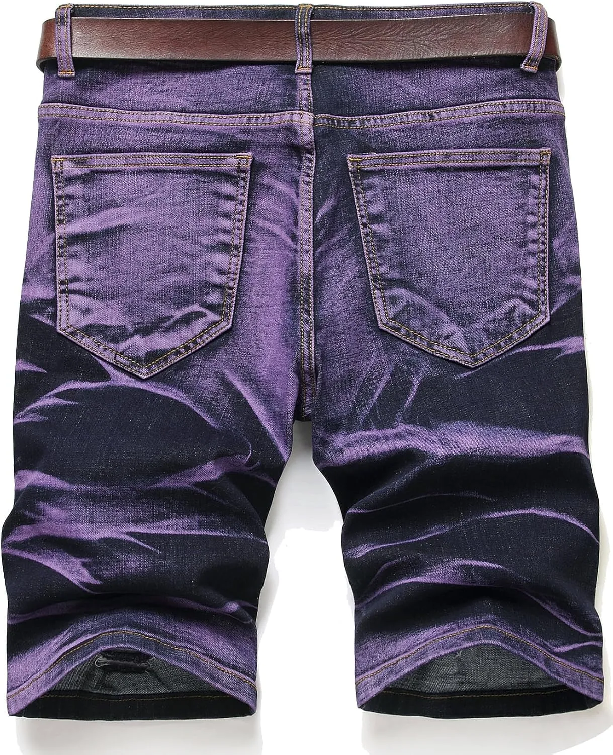 Men's Ripped Denim Shorts - Distressed Slim Fit Jean Shorts for Men, Casual Straight Fit Summer Ripped Shorts