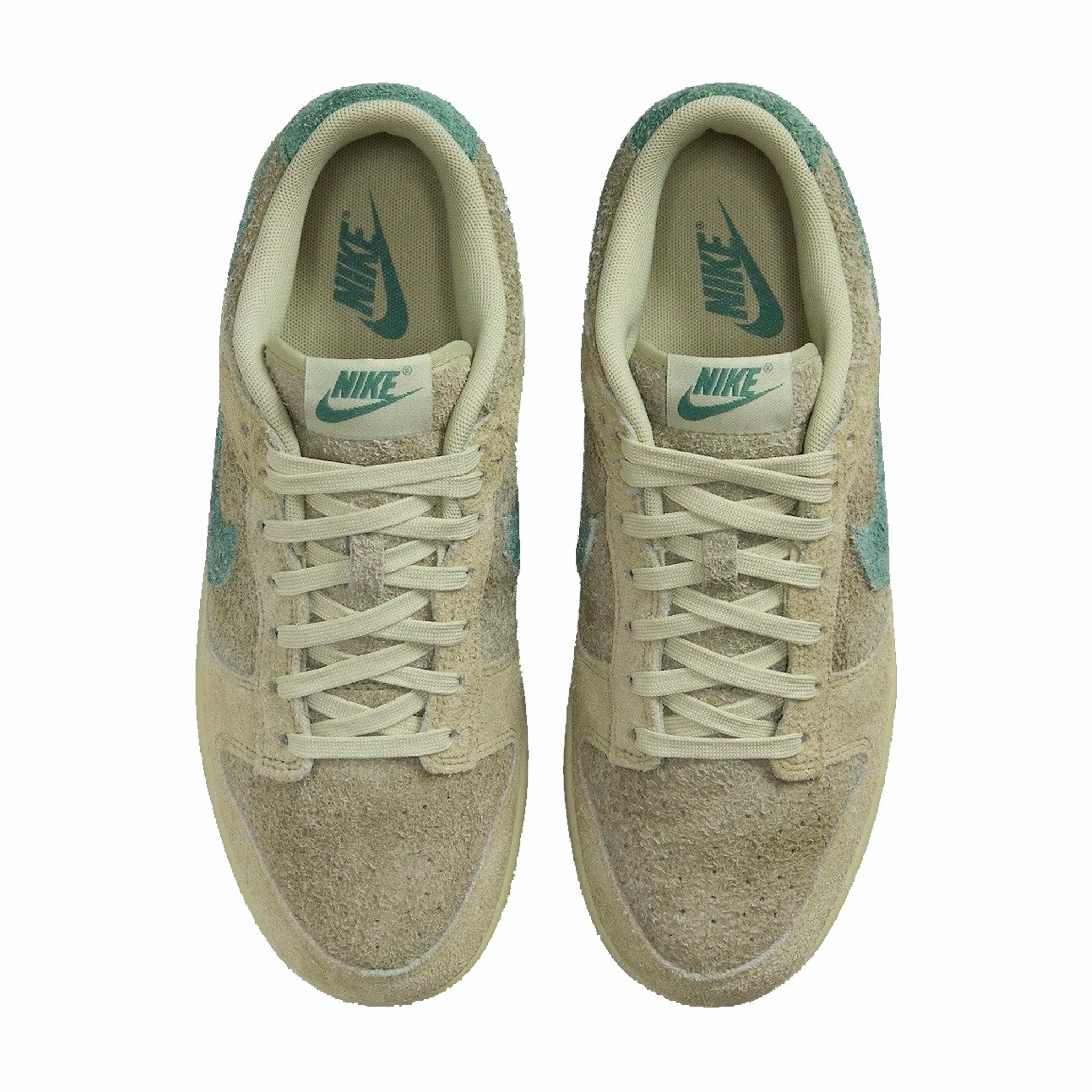 Nike Womens Olive Aura Dunk Low Sneakers in Olive Aura/BiCoastal-Oil Green
