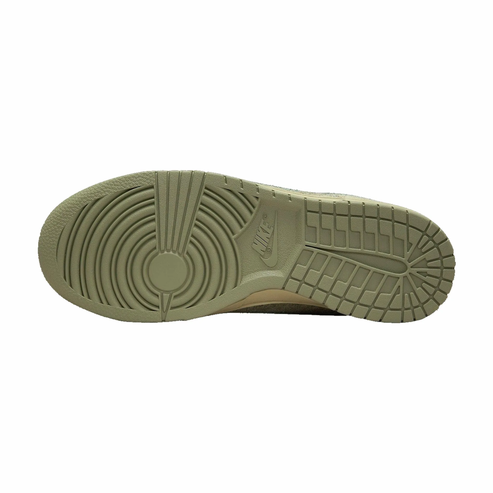 Nike Womens Olive Aura Dunk Low Sneakers in Olive Aura/BiCoastal-Oil Green