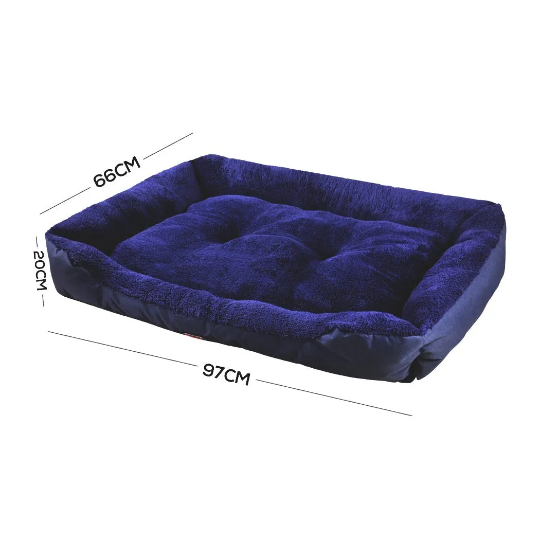 Pet Bed Mattress Dog Cat Pad Mat Cushion Soft Winter Warm X Large Blue