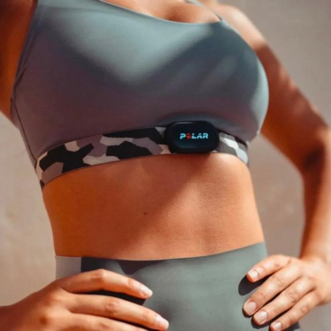 Enhanced POLAR H10 Heart Rate Sensor in Stone Camo - Premium Fitness Monitor with Advanced Accuracy