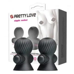 Black Pretty Love Rechargeable Nipple Sucker Vibrator