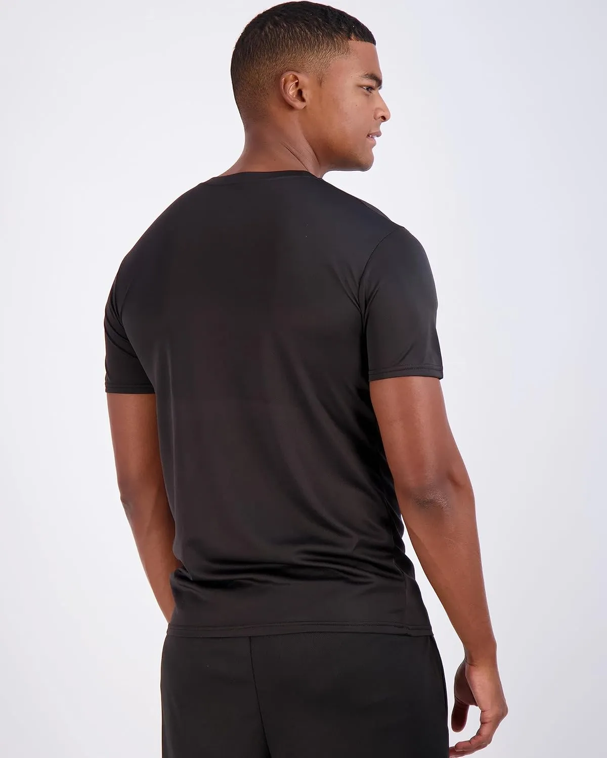 Real Essentials 5 Pack Men??s Active Quick Dry Mesh Crew Neck T Shirts | Athletic Short Sleeve Tee (Available in Big & Tall)
