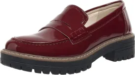 SACFOF Women's Chunky Loafers Leather Platform Chunky Loafer Comfortable Slip On Shoes Business Casual Work Shoes