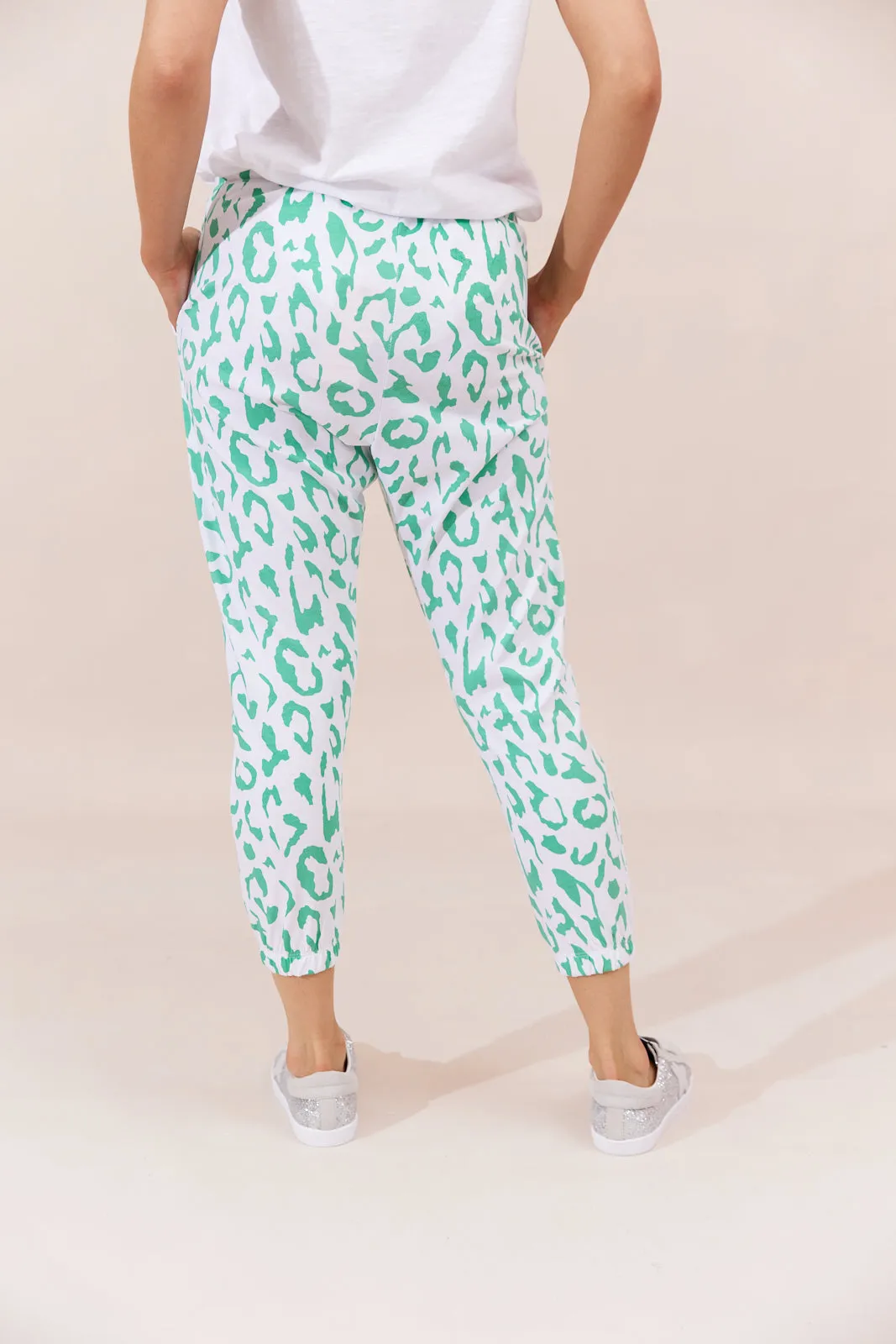 Sadie Pants - Green Leopard