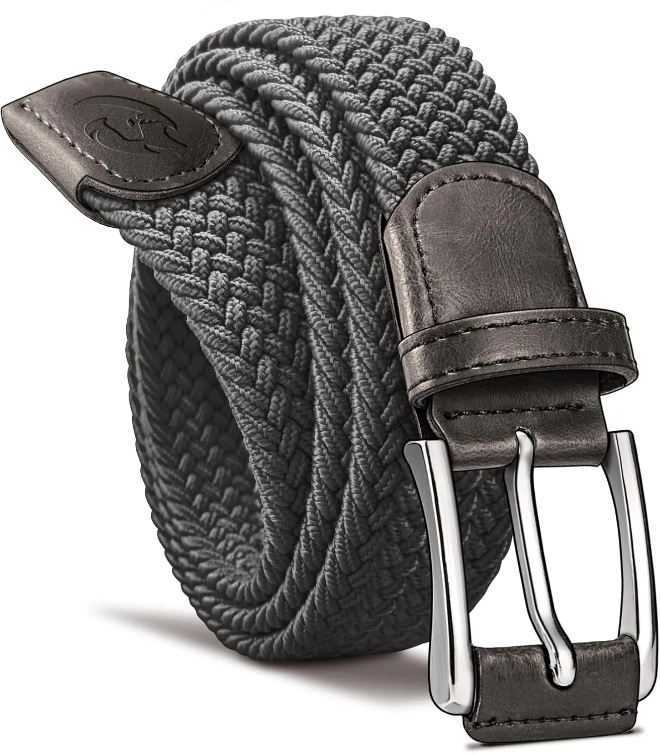 Stretch Braided Belt for Men -Mens Gift Elastic Woven Golf Belt 1 3/8"- for Golf Jeans Casual Wear