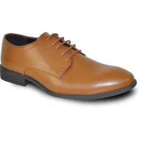 VANGELO Men Dress Shoe Oxford Formal Tuxedo for Prom & Wedding Brown Patent