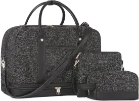 Weekender Bag for Women Canvas Overnight Bag Large Travel Tote Bag Carry on Shoulder Duffle Bag With Shoe Compartment,Perfect for Travel/Daily Use/Birthday Gift ??