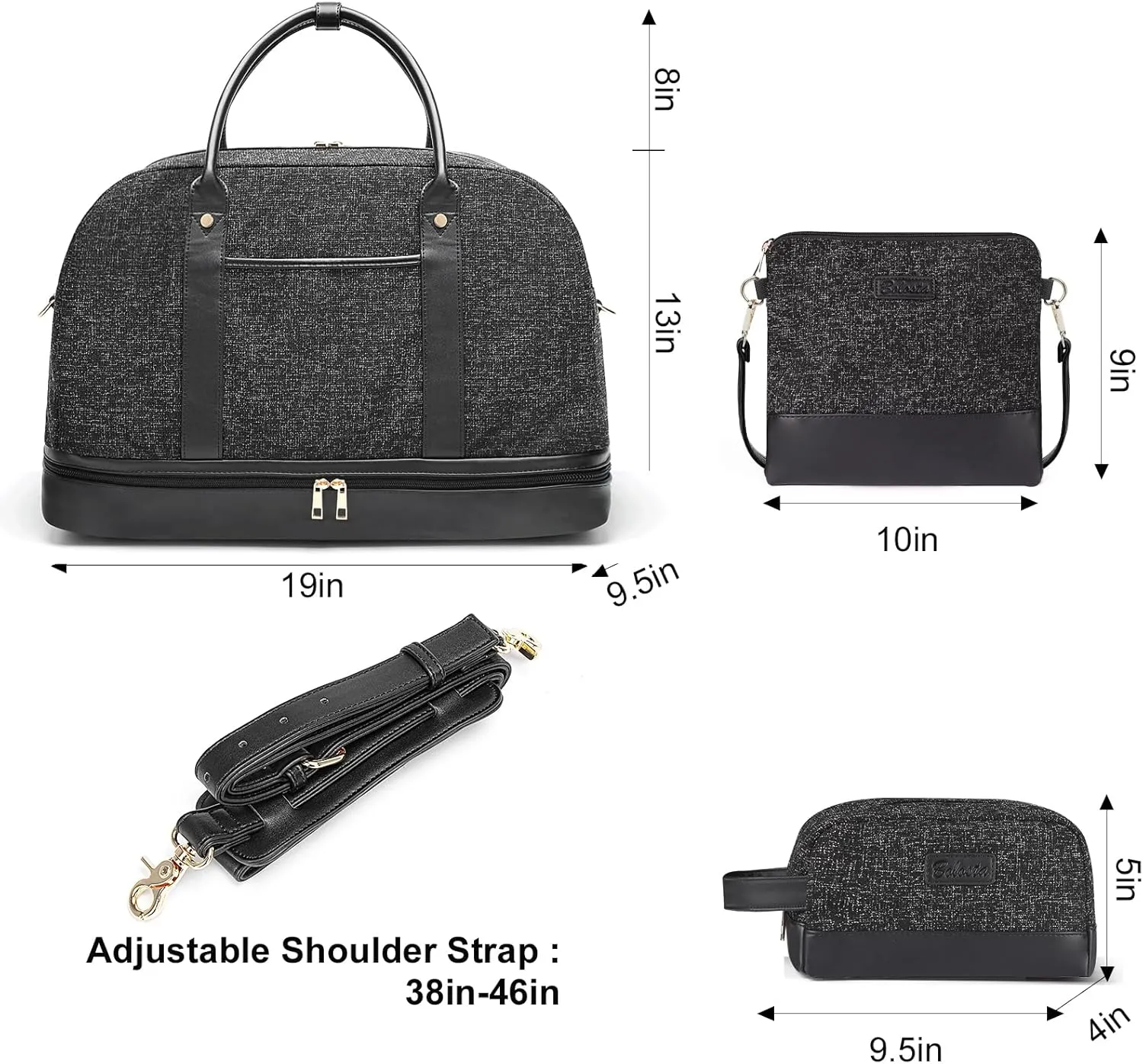 Weekender Bag for Women Canvas Overnight Bag Large Travel Tote Bag Carry on Shoulder Duffle Bag With Shoe Compartment,Perfect for Travel/Daily Use/Birthday Gift ??