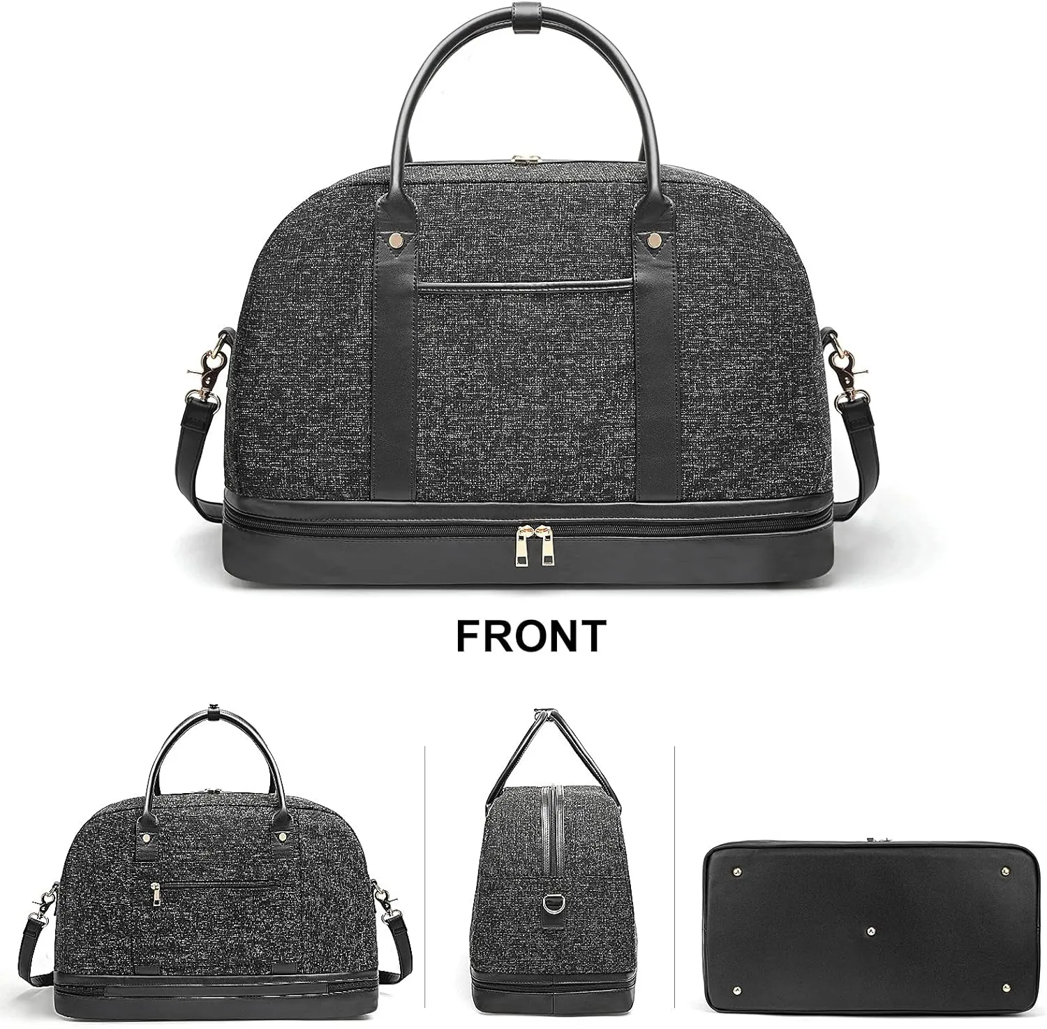 Weekender Bag for Women Canvas Overnight Bag Large Travel Tote Bag Carry on Shoulder Duffle Bag With Shoe Compartment,Perfect for Travel/Daily Use/Birthday Gift ??
